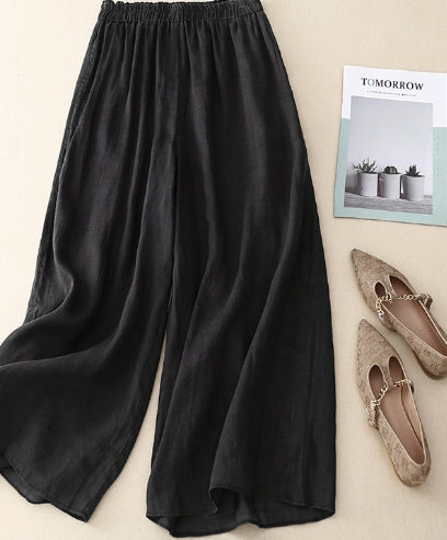 Elastic Waist Lining Double-layer Pants Loose Casual Pants