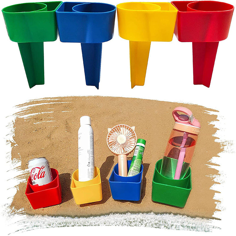 Outdoor Leisure Beach Canopy Plastic Beverage Phone Holder