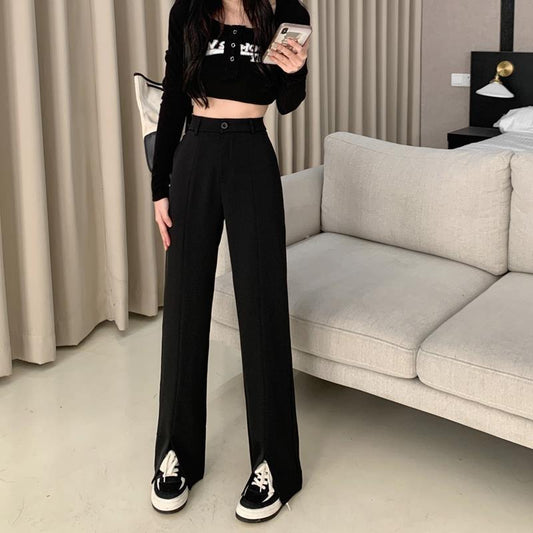 Summer New Loose Chic Wide Leg Suit Pants