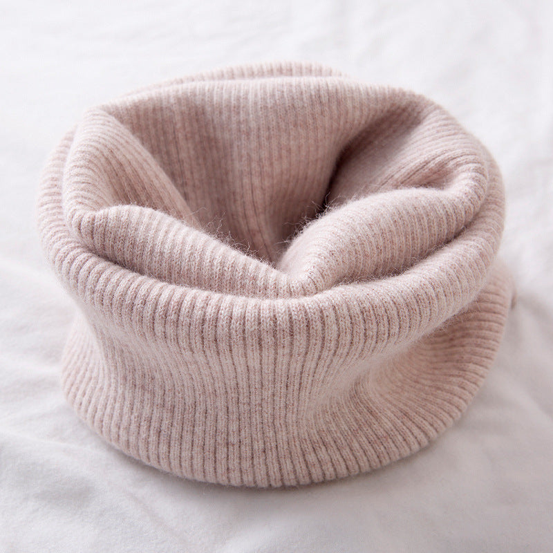Wool Neck Warmer Knitted Scarf