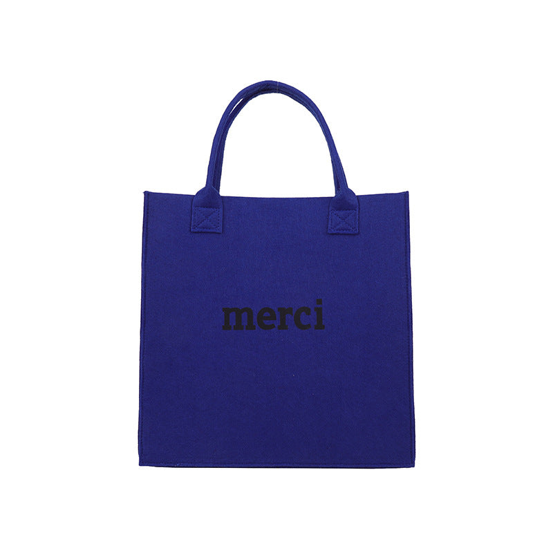 Felt One Shoulder Women's Retro Fashion Simple Handbag