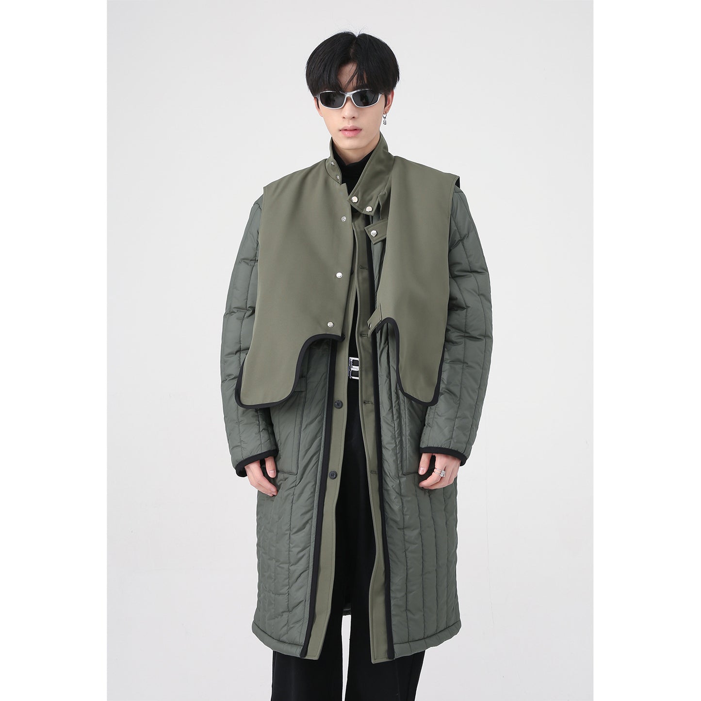 Men's True Two Piece Detachable Mid Length Jacket