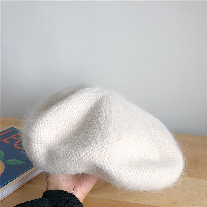 Fine Plaid Soft Rabbit Fur Autumn And Winter Warm All-match Pumpkin Hat