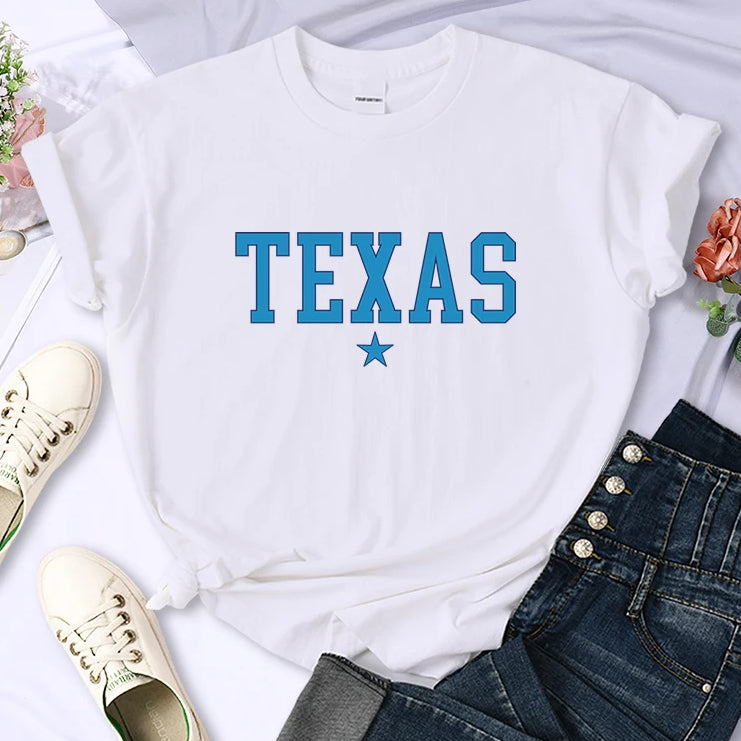European And American Digital Printing Casual Round Neck Short Sleeves