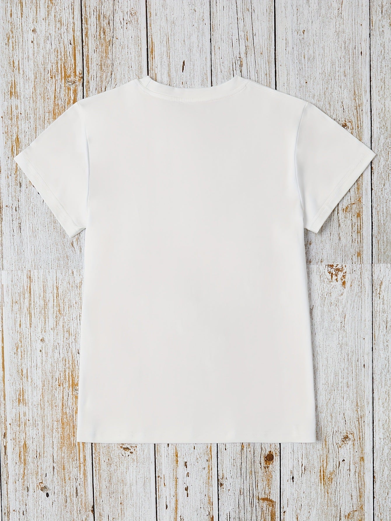 Easter Cotton Letter Print T-shirt