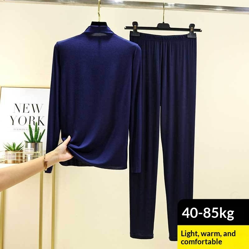 Long Sleeve Modal Semi-high Neck Base Set