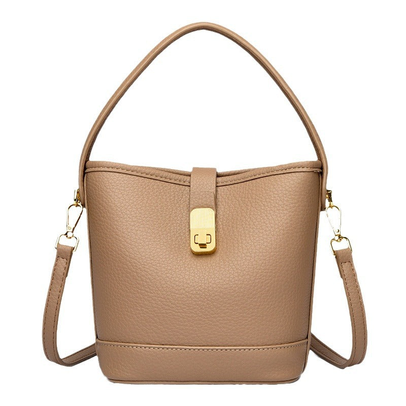 Fashionable Minimalist Multi-layer Single Shoulder Bag Niche Versatile Soft Leather
