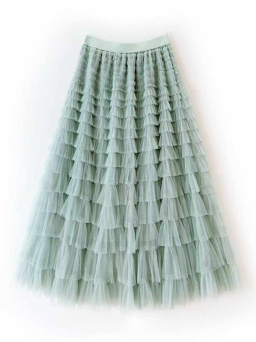 New Mesh Cake Skirt For Women Spring Style