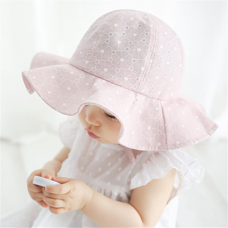 Girls Spring And Autumn Thin Large Brim Sunscreen Hat