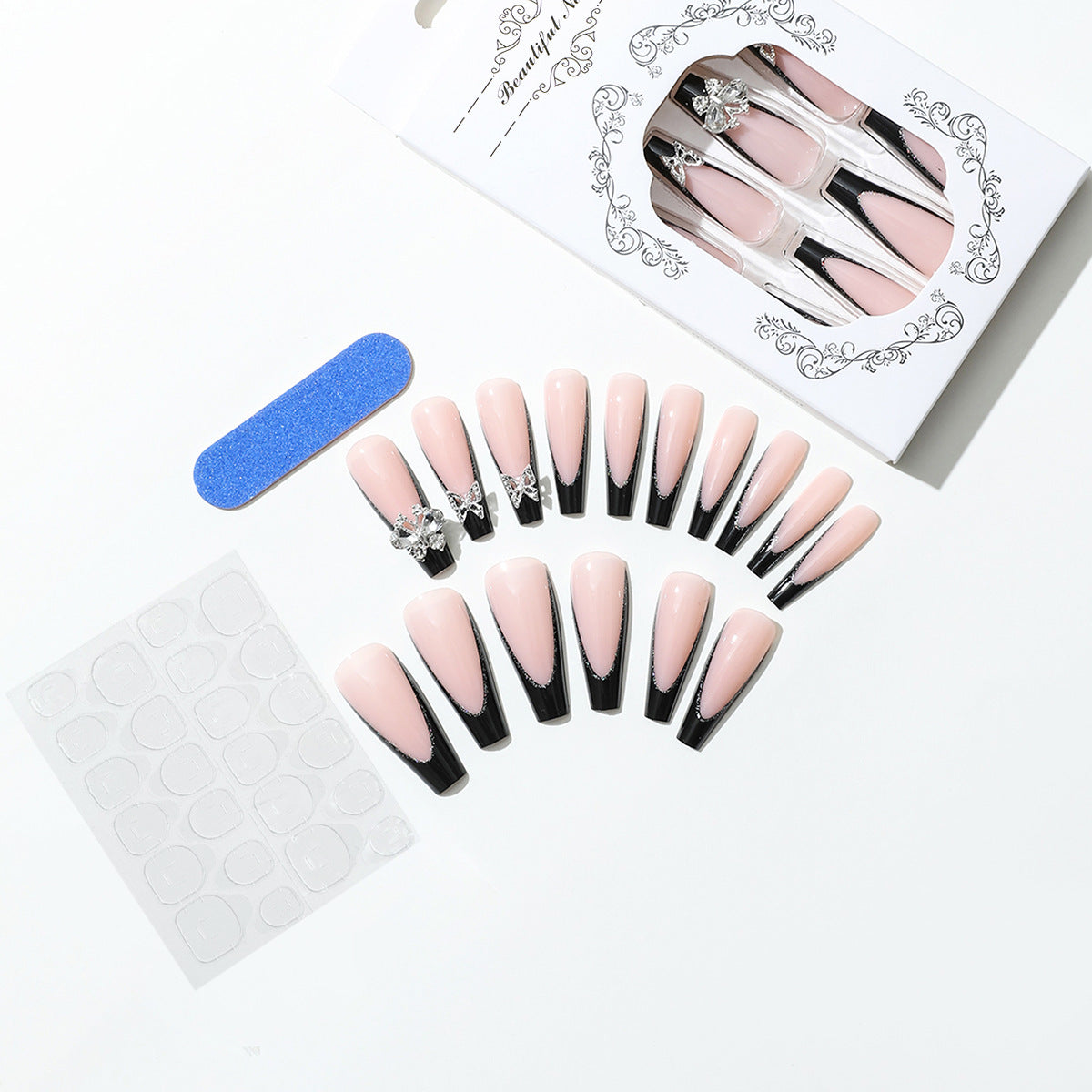 European And American Extended Water Pipe Wear Nail Tip French Butterfly