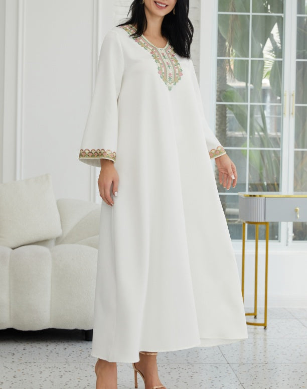 Women's Wear Fashion Stitching Lace Abaiya Robe