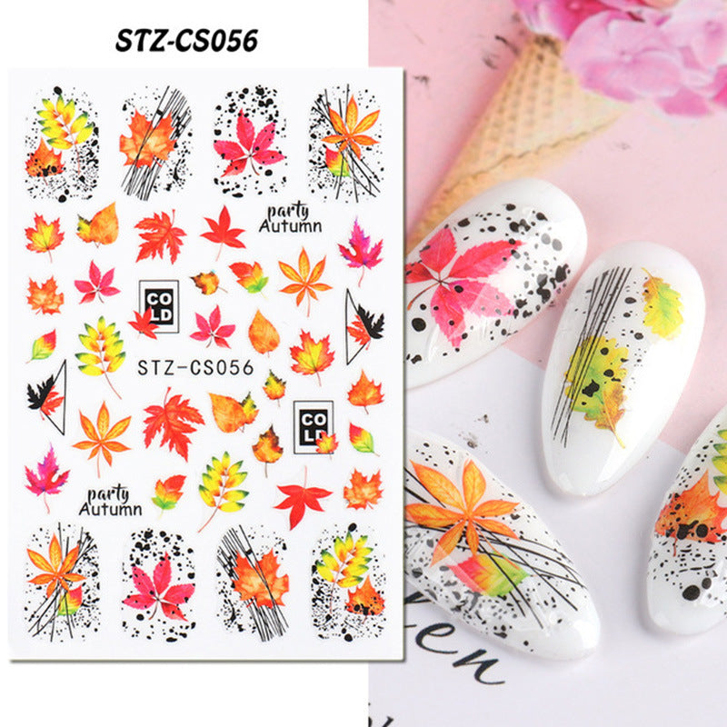 Nail Art Halloween Sticker Adhesive Color Pumpkin Zombie Skull