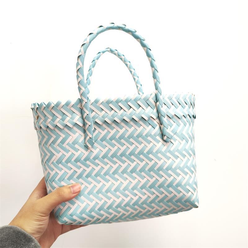 Women's Fashion Diagonal Basket Woven Bag