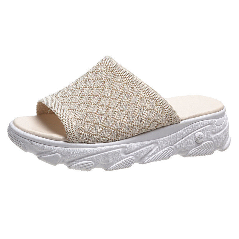 Women's Home Platform Low Heel Sandals And Slippers