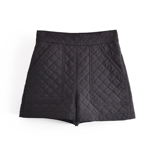 Refreshing Simple Style Solid Color High Waist Cotton Casual Shorts
