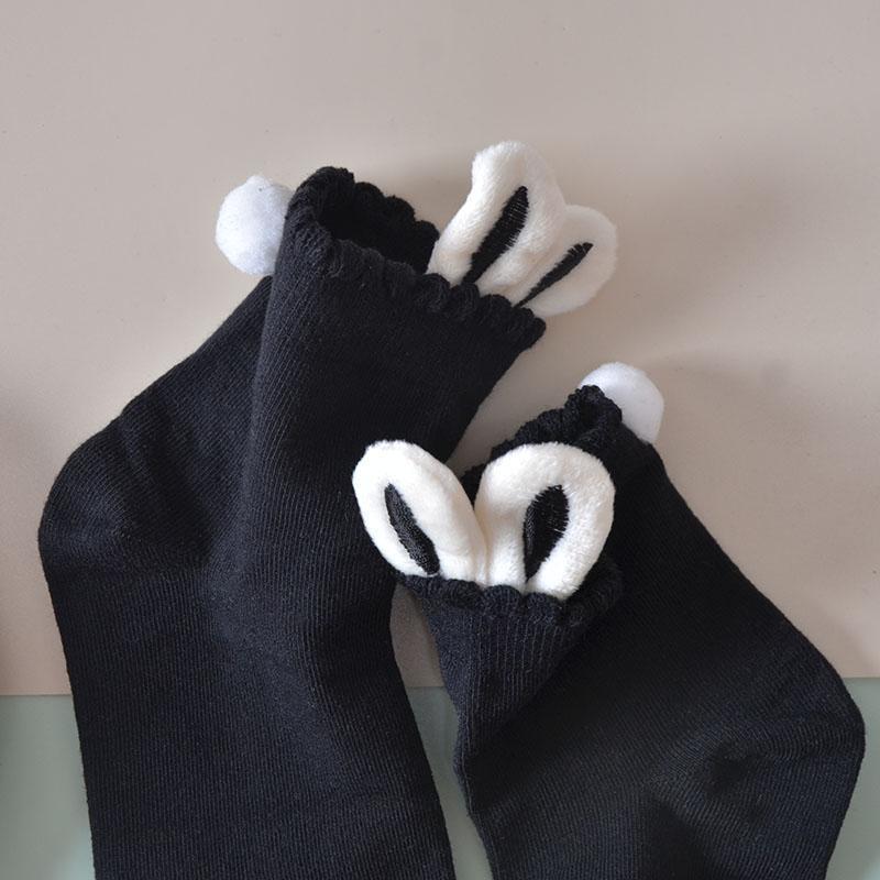 Japanese Cute Women's Solid Color Cotton Socks