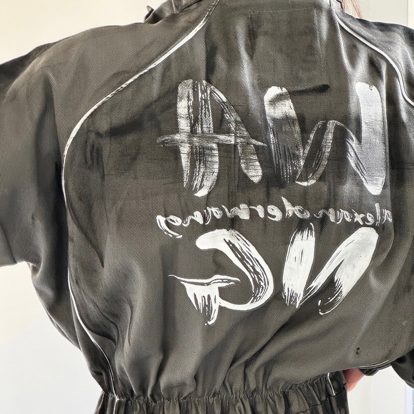 Women's Street Hip-hop Washed Graffiti Brushed Jumpsuit