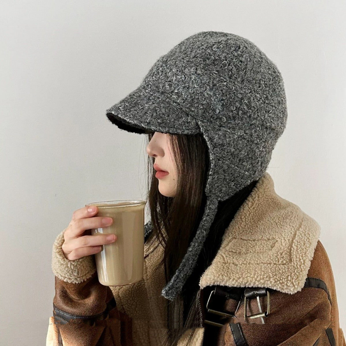 Unisex Versatile Wool Outdoor Flying Cap