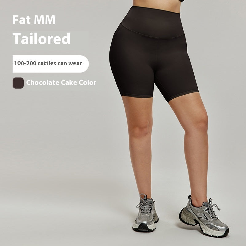 Light Plastic Yoga Shorts High Waist Tight 7A Antibacterial