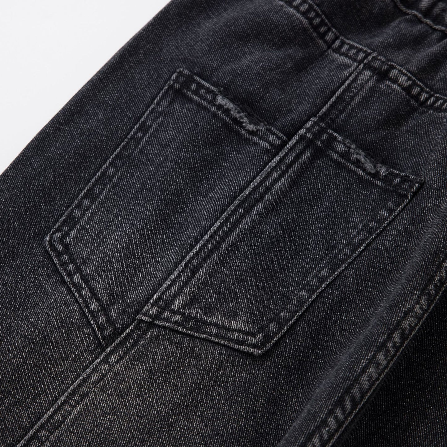 Men's And Women's Same Maychao Straight Washed And Worn Denim Trousers