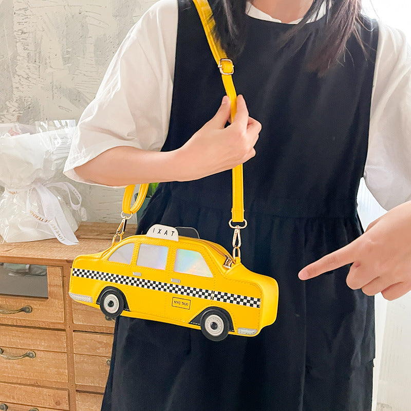 Fashion Kreativ Taxi Pu Messenger Taske Til Kvinder