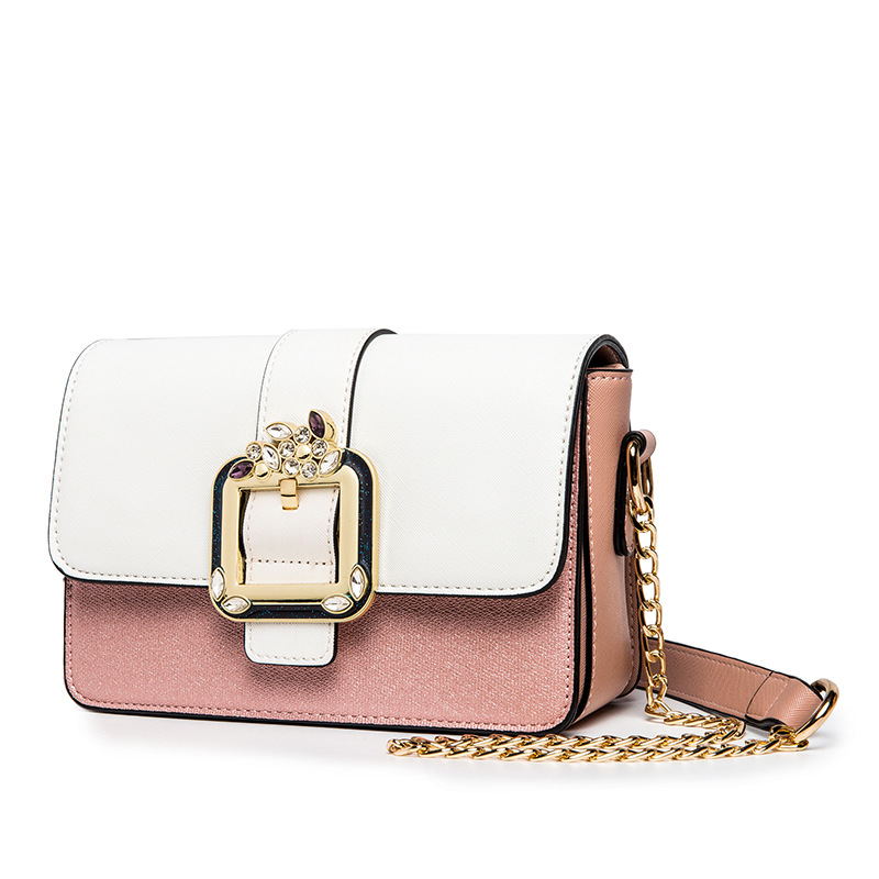 Chain small square bag diamond lock handbag