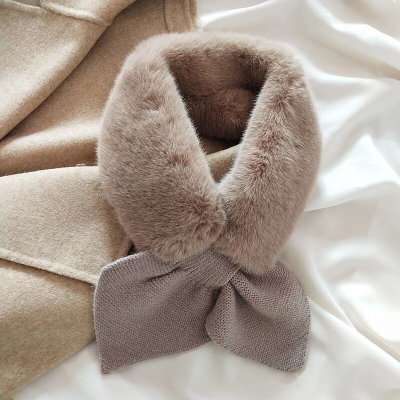 Imitation Rex Rabbit Hair Collar Scarf Plush Neck Protection