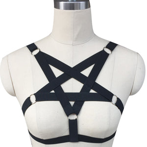 Elastic harness body chain, five-pointed star binding belt
