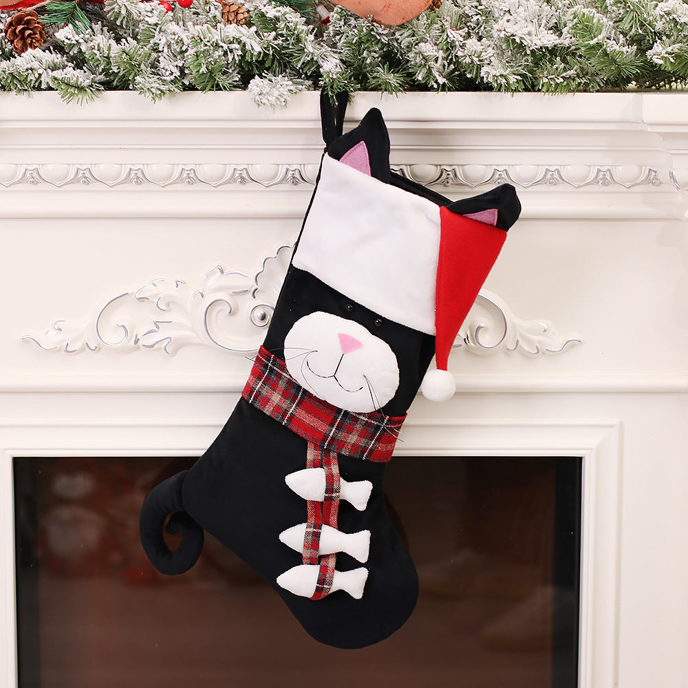 Christmas Tree Cartoon Cat And Dog Candy Bag