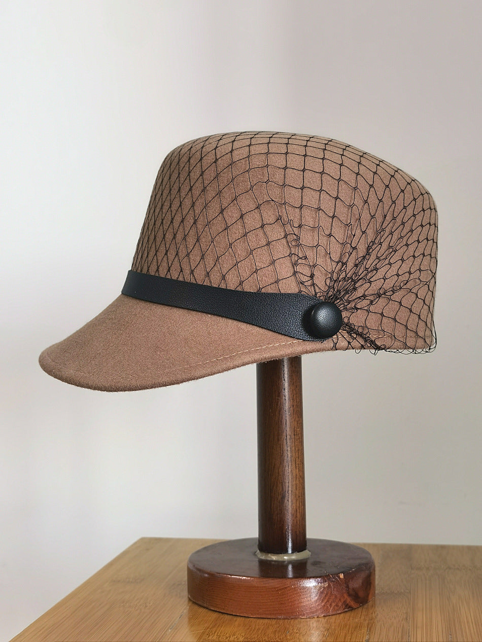 Women's Fashion Casual Mesh Decorative Peaked Hat