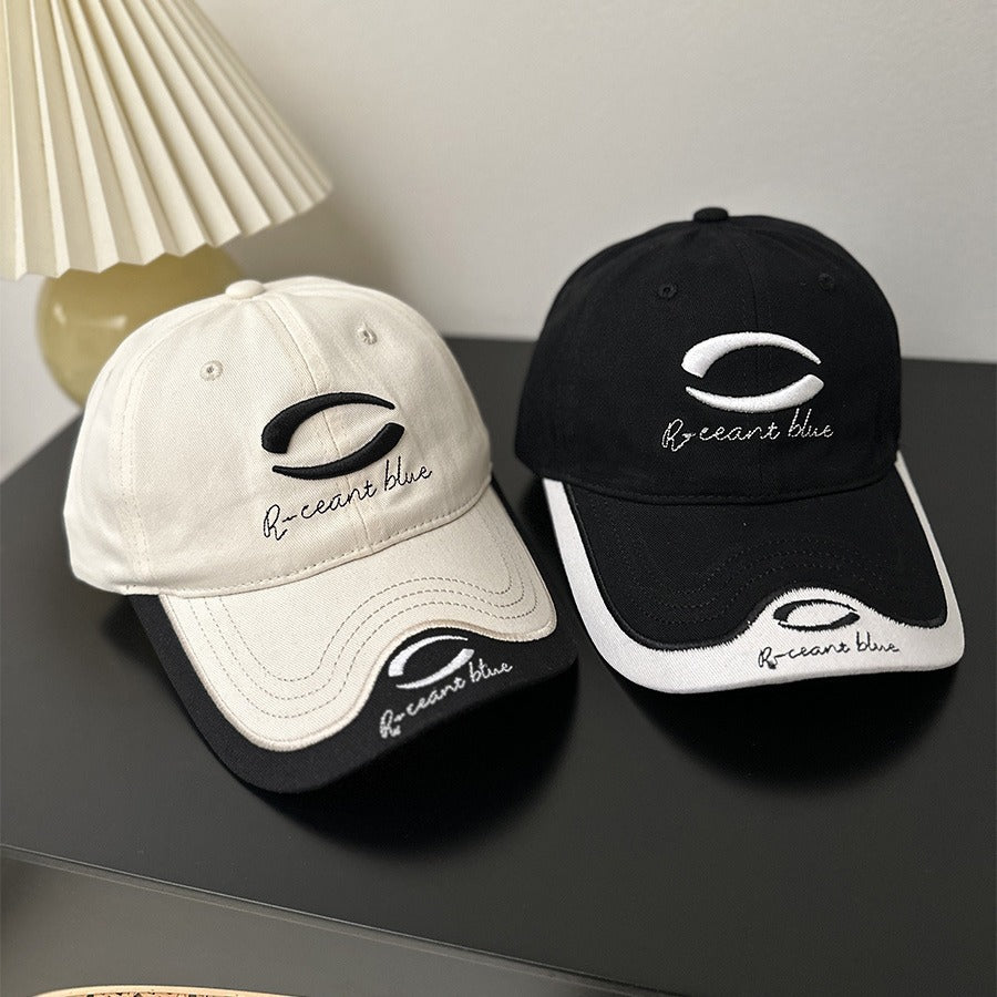Patchwork Color Big Head Circumference Baseball Cap Outdoor Embroidered Sun Protection Sun Hat