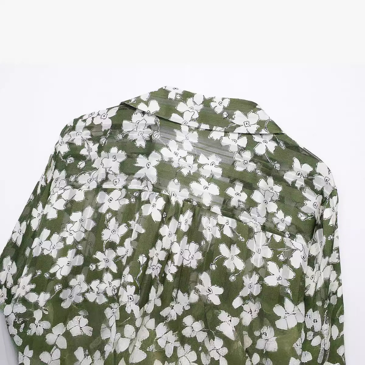 Temperament Leisure Flower Print Loose Casual Shirt