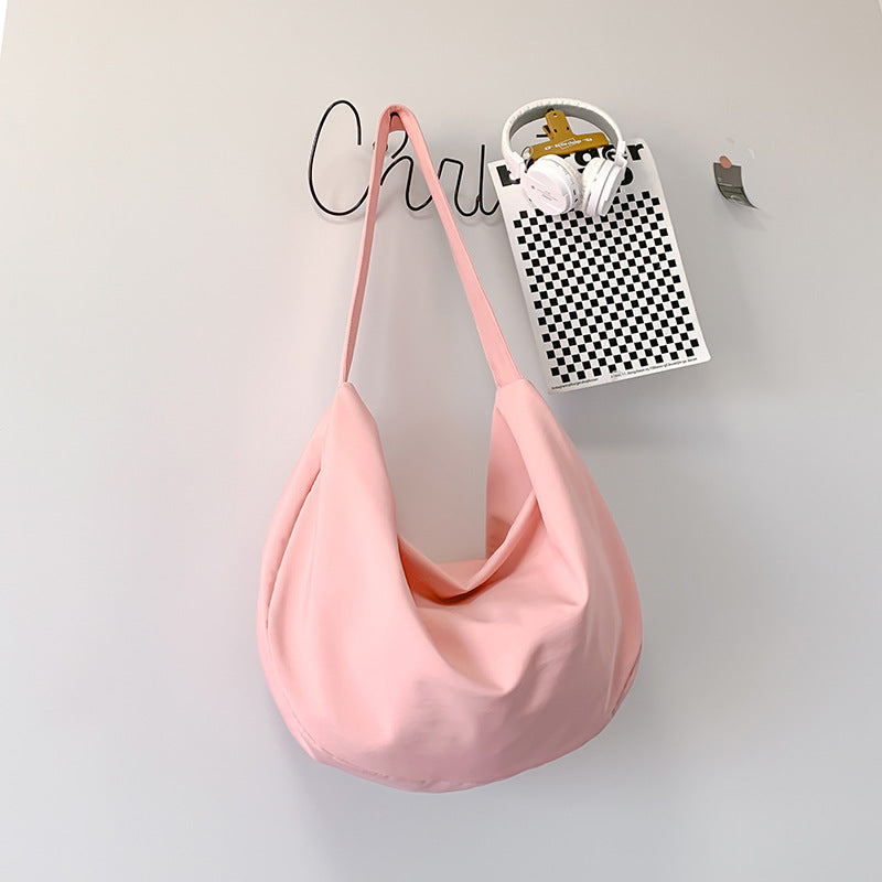 Large Capacity Cross Body Simple And Versatile Nylon Dumpling Bag