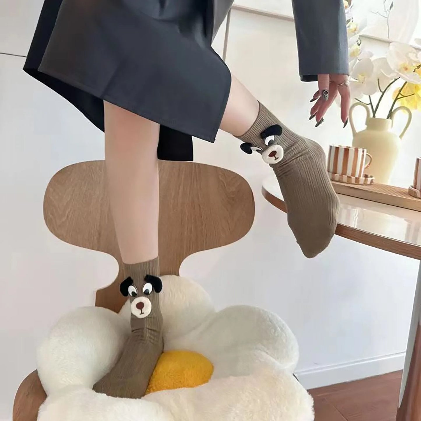Three-dimensional Cartoon Big Ears Puppy Sweet Socks