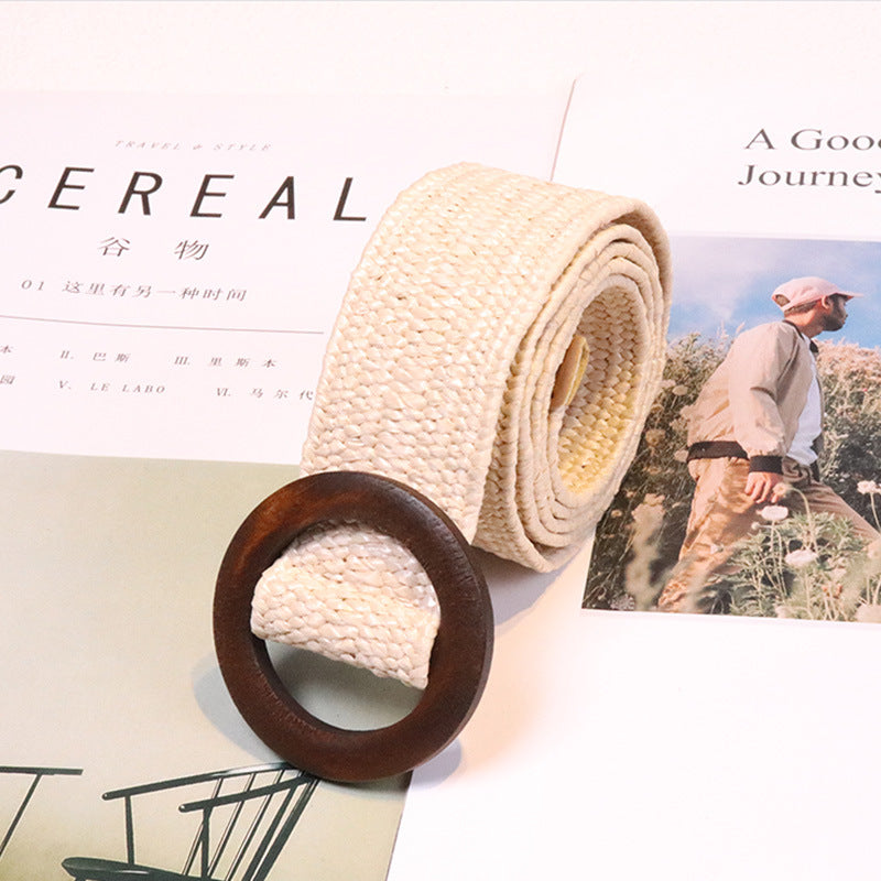 Round buckle belt