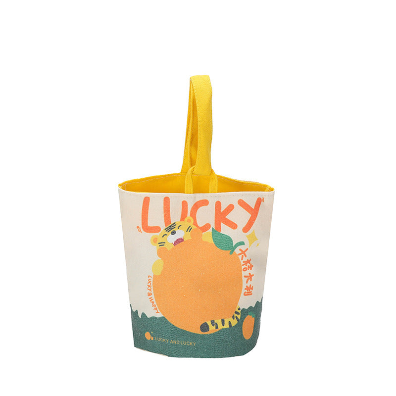 Oil Painting Style Handbag Cute Printing