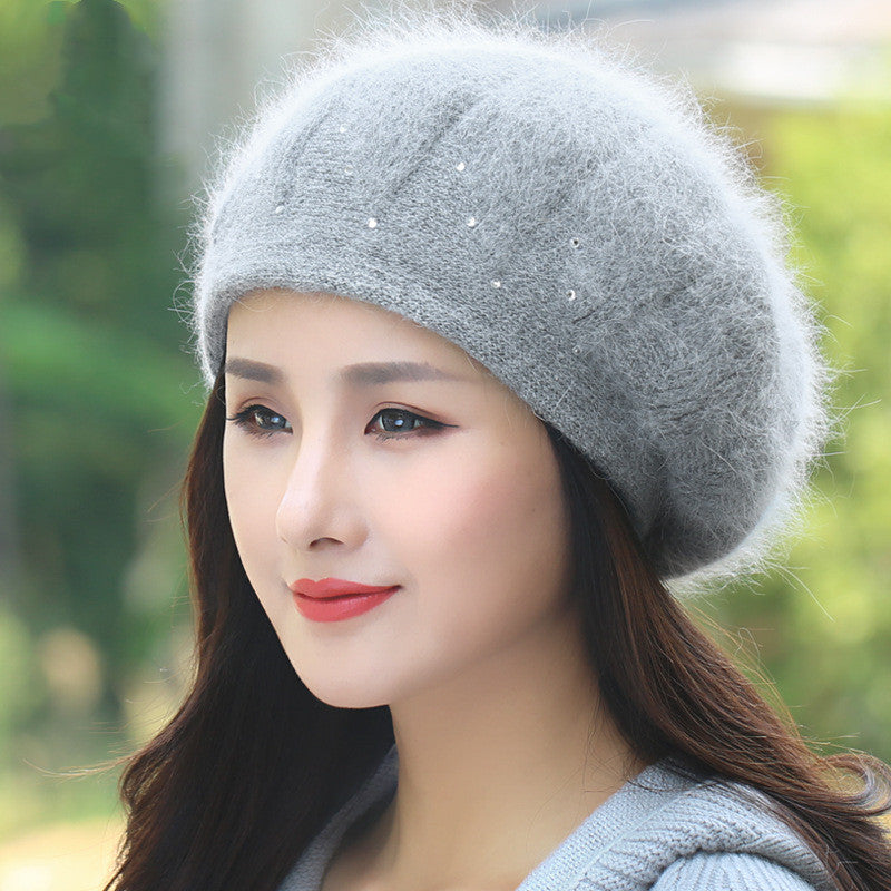 Women's Trendy All Match Rabbit Fur Wool Hat