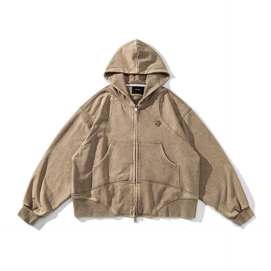 High Street Deconstructed Washed Hooded Sweater