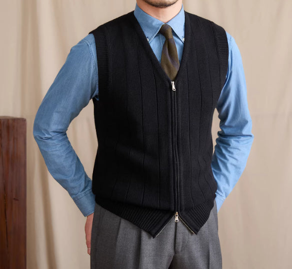 Mens Stylish Casual Slim-fit Knitted Vest