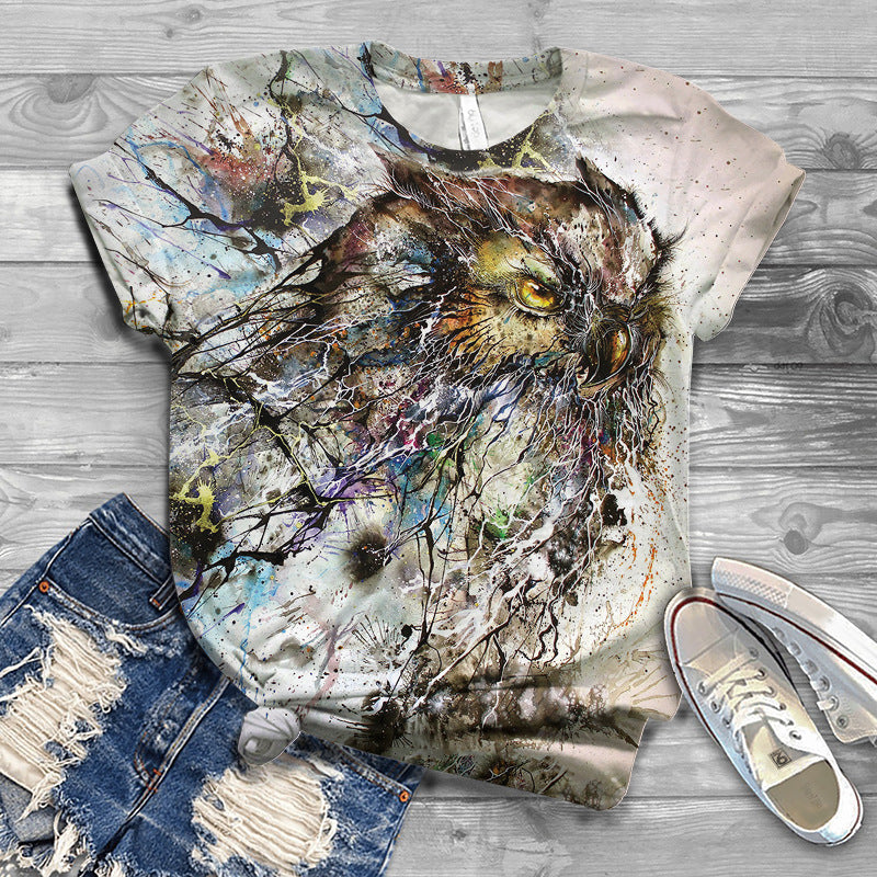 Printed Men's And Women's Tops Loose Short Sleeves Loose Casual T-Shirts
