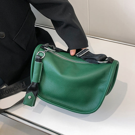 Head Layer Cow Leather Large Capacity Messenger Bag
