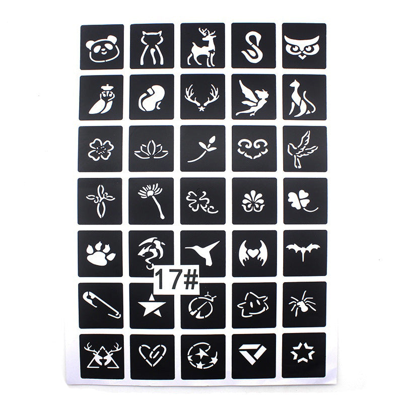 Hollow Tattoo Mold Women's Spray Paint