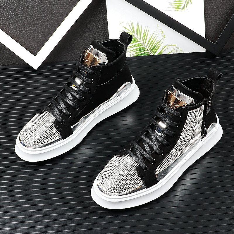 High-top Shoes Men's Fashion Personality Trendy Shoes Short Boots Cowboy Boots