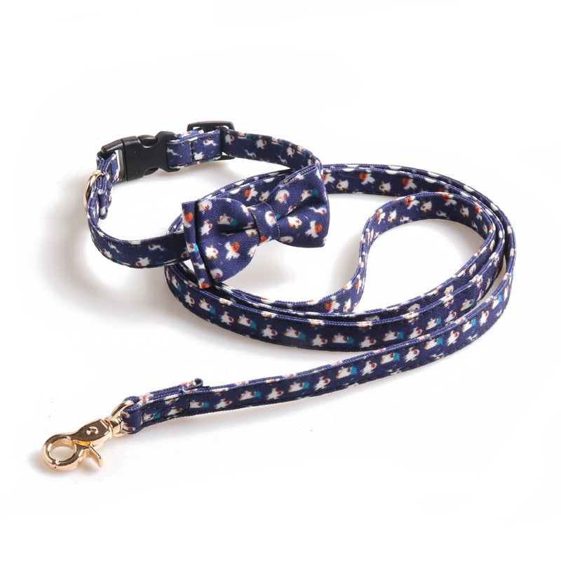 Halloween series pet collar bowknot pumpkin ghost pattern