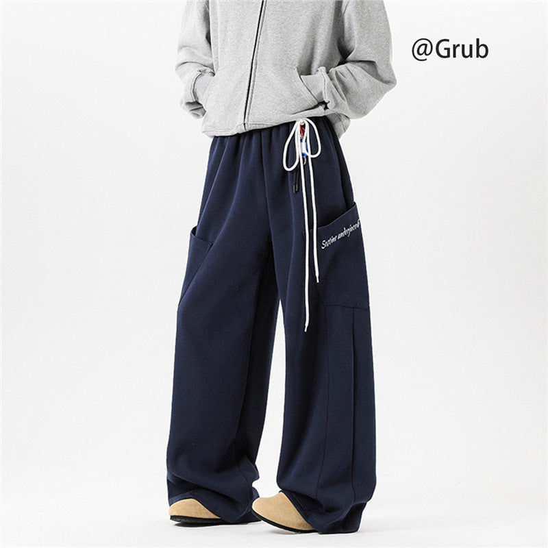 Retro Sports Trousers Loose Wide Leg Leisure Pants