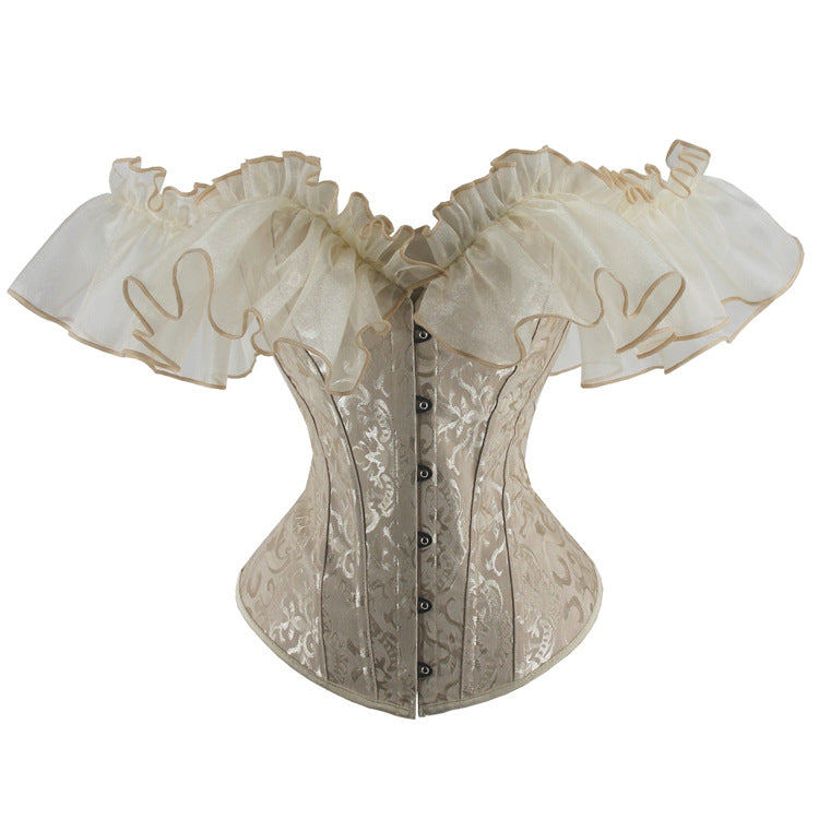 Jacquard Ribbon Satin Lace Court Lady