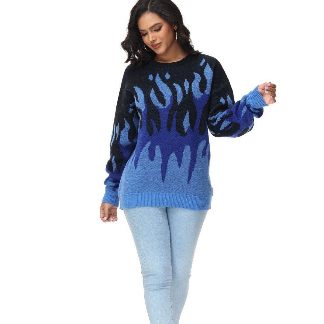 Women's Sweater Round Neck Pullover Long Sleeve