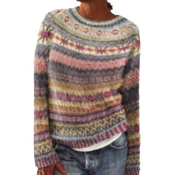 Latest Thick Needle Cloth 3D Digital Printing Men's And Women's Round Neck Sweater