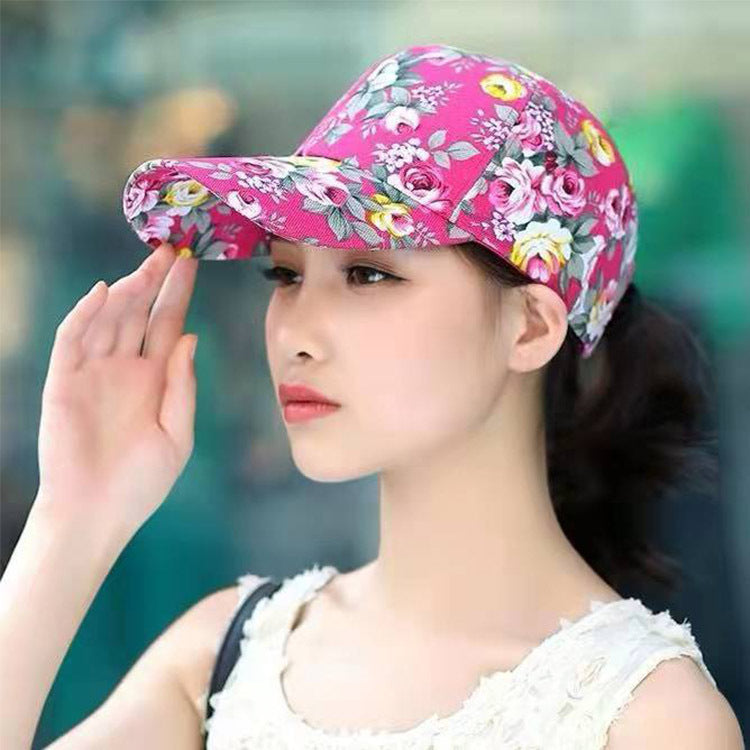 Women's Fashion Casual Floral Baseball Hat