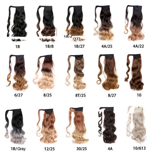 Dynamic Velcro Ponytail Chemical Fiber Wig